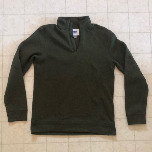 Old navy men’s 1/4 zip small green fleece pullover sweater - Picture 1 of 4